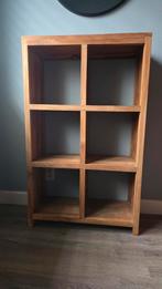 Teak houten kast met open vakken, Huis en Inrichting, Ophalen, Met plank(en), Gebruikt, 100 tot 150 cm
