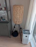 Kwantum Lamp Hout Japandi Boho Zwart Metalen Poten, Ophalen, 100 tot 150 cm, Zo goed als nieuw, Metaal