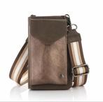 Portemonnee met luxe bagstrap telefoonvak (advr 51), Ophalen of Verzenden, Nieuw, Bruin, Leer