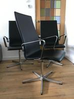 Set 4 IZGS Fritz Hansen Oxford Arne Jacobsen chair stoel, Ophalen, Zwart, Nvt, Eén