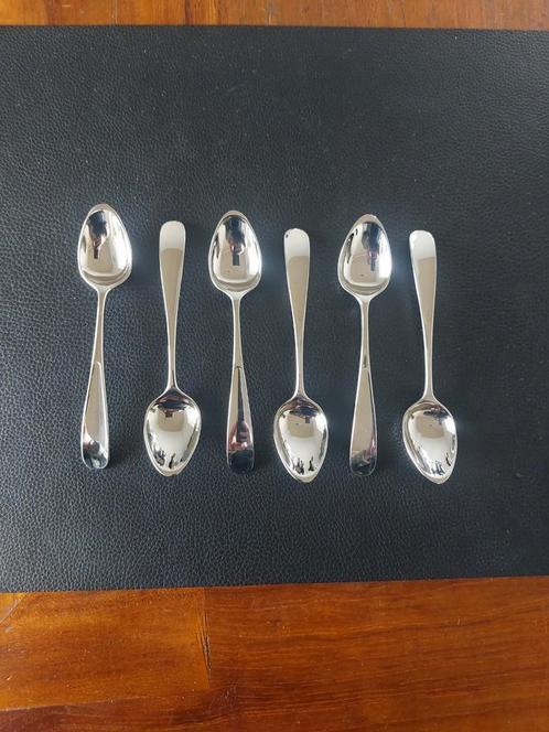 6x Georg Jensen Vivianna thee of koffie lepels glanzend, Huis en Inrichting, Keuken | Bestek, Gebruikt, Los bestek, Rvs of Chroom