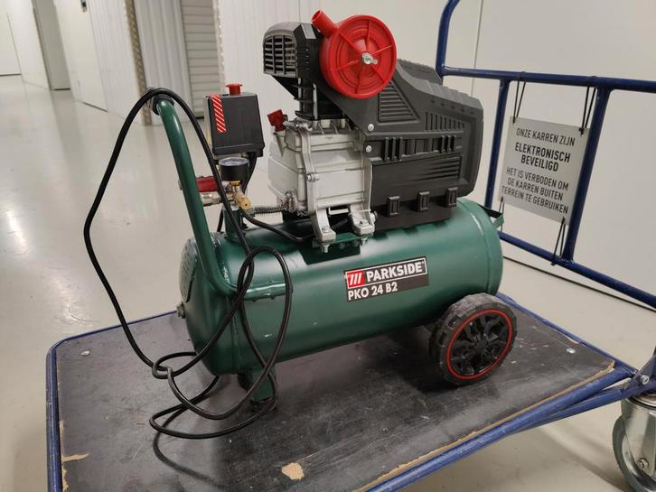 Parkside PKO 24 B2 Compressor, Doe-het-zelf en Verbouw, Compressors, Gebruikt, 6 tot 10 bar, 25 tot 100 liter, Minder dan 200 liter/min