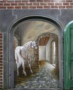 Paard in stal [tweeluik], Antiek en Kunst, Ophalen