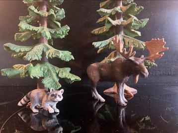 Schleich Noord-Amerika: Eland en wasbeer beschikbaar voor biedingen