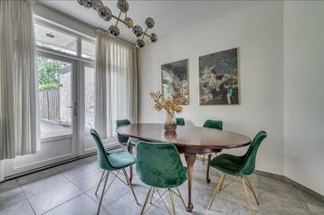 Groene Velvet Eetkamerstoelen - 6 Stuks beschikbaar voor biedingen
