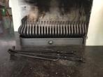 Gietijzeren vuurkorf voor open haard met haardset., Huis en Inrichting, Haarden, Ophalen, Gebruikt, Inzethaard, Houthaard