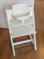 Witte Stokke tripp trapp met Babyset, Kinderen en Baby's, Kinderstoelen, Ophalen, Zo goed als nieuw, Meegroeistoel