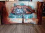 2 luik canvasschilderij met Cobra certificaat., Antiek en Kunst, Ophalen