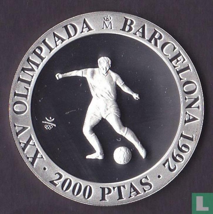 Spanje 2000 pesetas 1990 PROOF "1992 Olympics, Postzegels en Munten, Munten | Europa | Niet-Euromunten, Losse munt, Overige landen