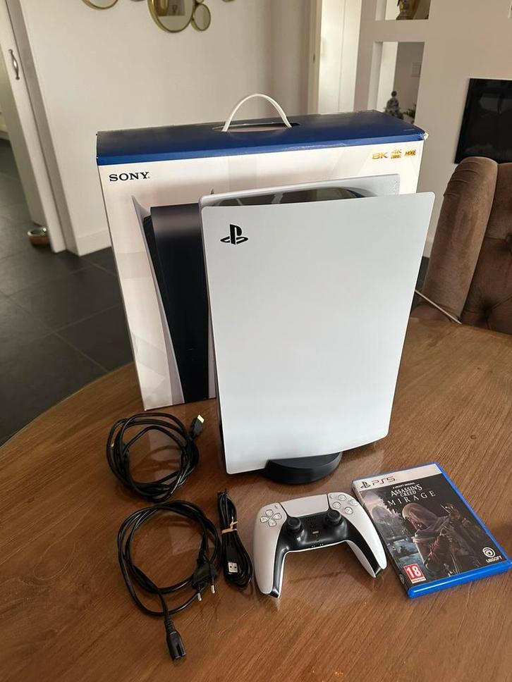 PS5 Disc Edition | Compleet met doos, controller & game, Spelcomputers en Games, Spelcomputers | Sony PlayStation 5, Zo goed als nieuw