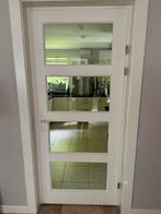 2 binnendeuren met glas (opdek) 1 rechts- 1 linksdraaiend, Ophalen, 80 tot 100 cm, Binnendeur, 200 tot 215 cm