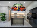 Grote Tiffany hanglamp/woonkamerlamp/keukenlamp, Huis en Inrichting, Lampen | Hanglampen, Ophalen, Zo goed als nieuw, Glas, Minder dan 50 cm