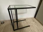 IKEA VITTSJÖ laptoptafel zwart/glas – 35x65 cm – goede staat, Huis en Inrichting, Tafels | Sidetables, Ophalen, Zo goed als nieuw