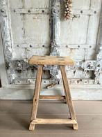 Antiek Chinees krukje - kruk van stoer sober hout, Ophalen, Hout