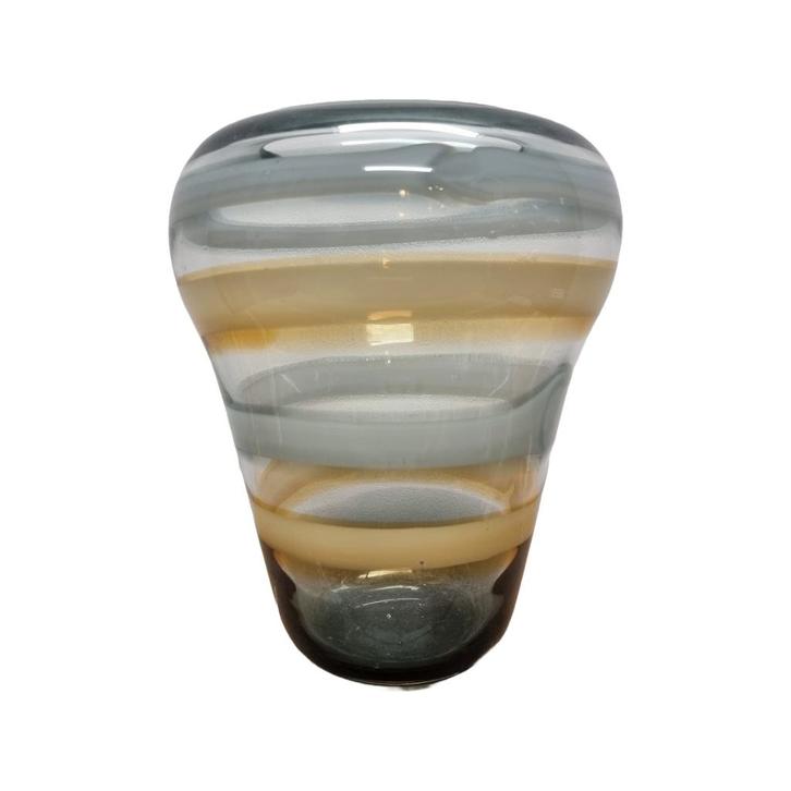 Glazen Swirl design vaas, Huis en Inrichting, Woonaccessoires | Vazen, Zo goed als nieuw, Overige kleuren, Minder dan 50 cm, Glas