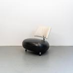 1x Leolux Pallone fauteuil zwart/wit, Ophalen of Verzenden, Zo goed als nieuw, Leer