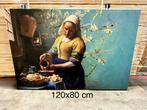 Canvas schilderij melkmeisje 120x80 cm, Huis en Inrichting, Nieuw, Ophalen of Verzenden, Print, 100 tot 125 cm