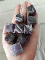 9x Amethist Kubus 20mm - Edelsteen Set, Ophalen of Verzenden, Mineraal
