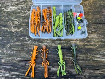 Creaturebaits 8cm + Loodkopjes in Tacklebox beschikbaar voor biedingen