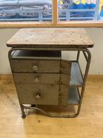Vintage retro industrieel werkbank ladekast, Huis en Inrichting, Kasten | Ladekasten, Ophalen, 50 tot 100 cm, Zo goed als nieuw
