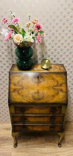 Vintage houten secretaire met lades en opbergvakken, Ophalen, Zo goed als nieuw, Vintage