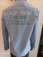 Lichtblauw Rugby League heren overhemd van Biaggini, maat M, Blauw, Biaggini, Zo goed als nieuw, Halswijdte 39/40 (M)