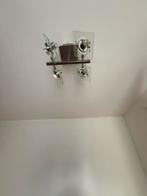Moderne plafondlamp met glazen details, Ophalen, Zo goed als nieuw, Metaal