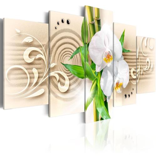 607 Spa Bloemen XXL 5 Luik Canvas Schilderij 200x100 Nieuw, Antiek en Kunst, Kunst | Schilderijen | Modern, Ophalen of Verzenden