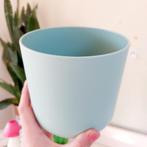 Elho bloempot mintgroen 12,5 cm hoog, ø 14 cm, Kunststof, Rond, Zo goed als nieuw, Tuin