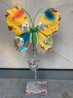 BUTTERFLY STANDAARD MET WAXINELICHT GEEL-GROEN 49 cm, -, -, Nieuw, Ophalen of Verzenden