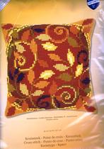 Cado vervaco borduurpakket kussen, herfstbladeren, Ophalen of Verzenden, Nieuw, Handborduren, Borduurpakket