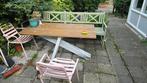 Gratis tuintafel, Ophalen of Verzenden, Gebruikt, Rechthoekig, Hout