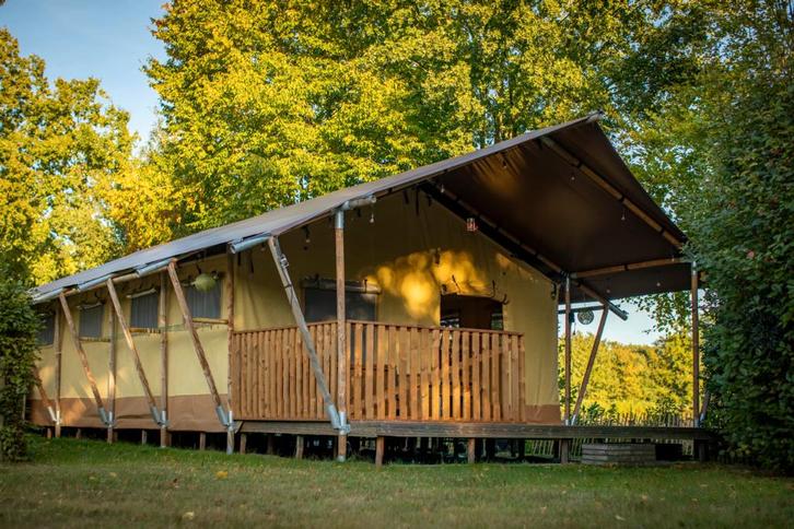 Safaritent te huur - unieke rustige plek bij Henschotermeer, Vakantie, Campings, Landelijk, Aan meer of rivier, In bos, Internet