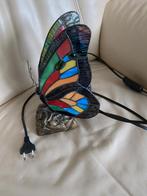 Tiffany Vlinder Lamp- Prachtig! Hgt. 24 cm, Antiek en Kunst, Ophalen