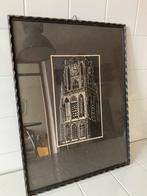 Zwart wit grafiek druk Laurenskerk Rotterdam jaren ‘50, Antiek en Kunst, Kunst | Tekeningen en Foto's, Ophalen