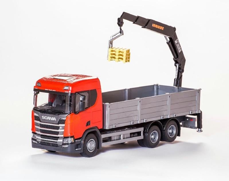 Scania CR500 6x4 Laadbak + Kraan Rood - Emek 1:24