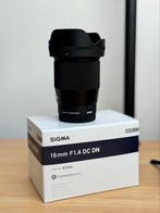 Sigma 16mm F1.4 Sony E-mount, Ophalen of Verzenden, Zo goed als nieuw, Groothoeklens