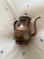 Antiek koperen koffie kan - houten heft in perfecte staat, Ophalen of Verzenden