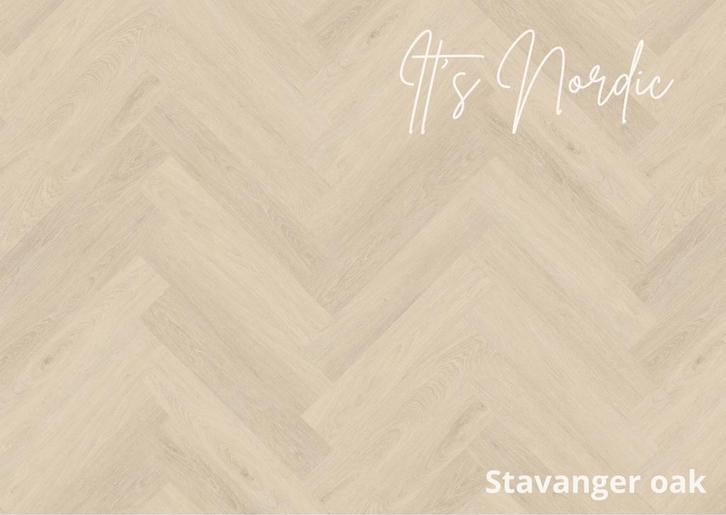 Luxe Eiken PVC Click Vloer | Visgraat of Plank | €17,50 p/m², Doe-het-zelf en Verbouw, Vloerdelen en Plavuizen, Nieuw, Laminaat