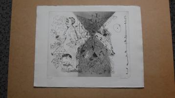 LUCEBERT ; zeer grote originele gesigneerde ets beschikbaar voor biedingen