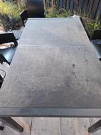 Natuurstenen Tuintafel met Aluminium Poten, Ophalen, Gebruikt, Rechthoekig, Aluminium