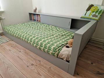 WOOOD hoekbed Connect (90x200) - betongrijs - nieuwstaat beschikbaar voor biedingen