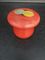 Vintage houten paddenstoel met vlooienspel, Ophalen of Verzenden