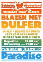 Paradiso poster - Blazen met Dulfer - 31 januari 1979, Gebruikt, Ophalen of Verzenden