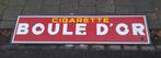 Zeer groot emaille bord Boule D'or Cigarette uit 1952., Ophalen, Reclamebord, Gebruikt, .