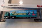 DAF trekker / oplegger Pinguin tour 88 (Herpa), Hobby en Vrije tijd, Modelauto's | 1:87, Nieuw, Bus of Vrachtwagen, Herpa, Verzenden