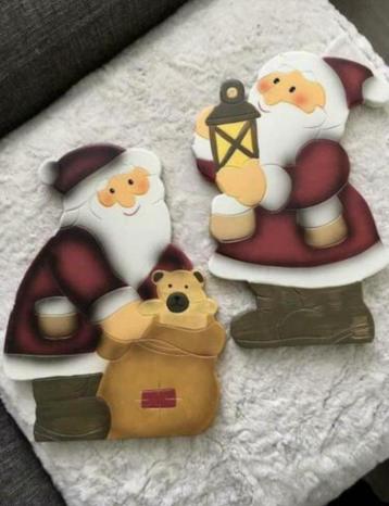 2 houten kerstmannen kerst man ter decoratie 30 cm hoog beschikbaar voor biedingen