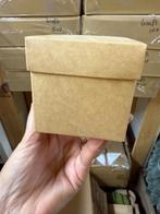Partij kraft cadeaudoosjes 8x8 cm, Ophalen of Verzenden, Nieuw, Papier of Karton, Overige merken