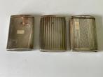 3 x antieke verzilverde luciferhouder / zwavelstokje houder., Antiek en Kunst, Ophalen, Zilver