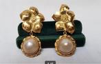 Oorhangers 18 kt parel vintage., Sieraden, Tassen en Uiterlijk, Antieke sieraden, Ophalen of Verzenden, Goud, Oorbellen